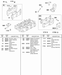 Intake Manifold Exhaust Manifold Diagram and Parts List for 583447-0217-E2  Briggs and Stratton Engine